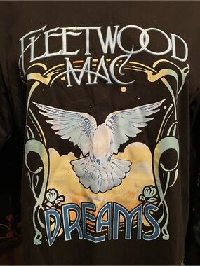 New Fleetwood Mac Black Short Sleeve 'Dreams' Graphic Tee